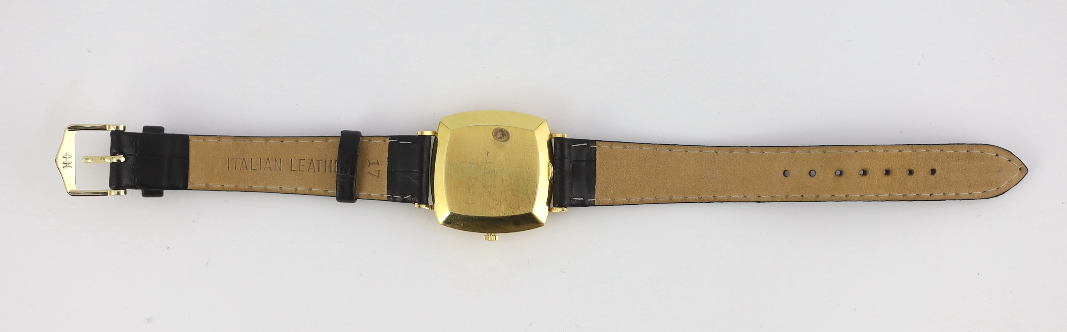 A gentleman's early 1960's 18ct gold Omega automatic dress wrist watch